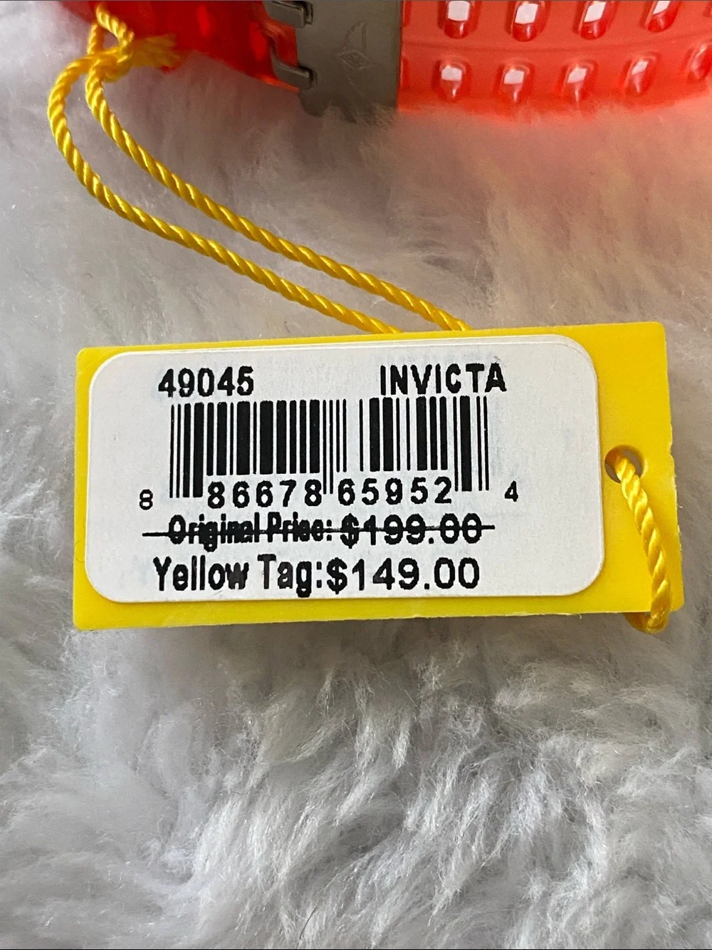 Invicta NEW Red Transparent Digital Chronograph Watch, 49045